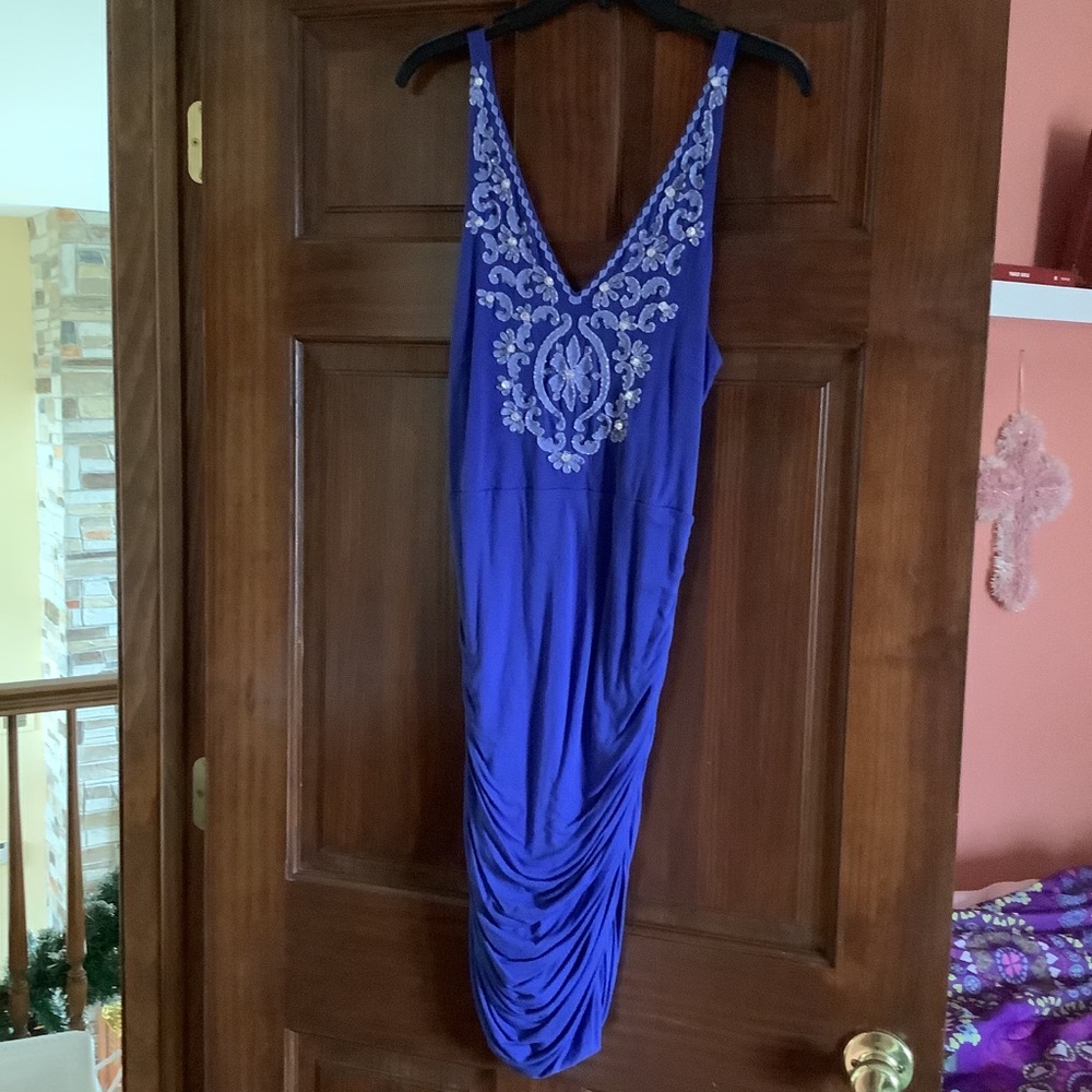 INC - Blue tight party dress